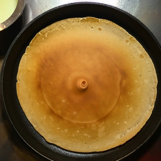 Dosa recipe-Drizzle a bit of it on the sides of the dosa